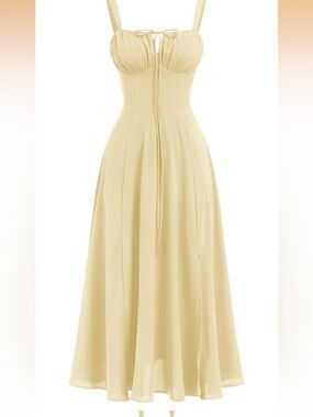 Elegant Cream Halter Maxi Dress